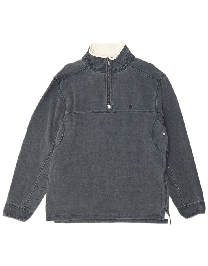 Crew Clothing Męska bluza z zamkiem błyskawicznym, średnioszara, bawełniana