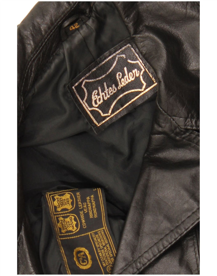 Damska kurtka skórzana C&A EU 42, duża czarna skóra