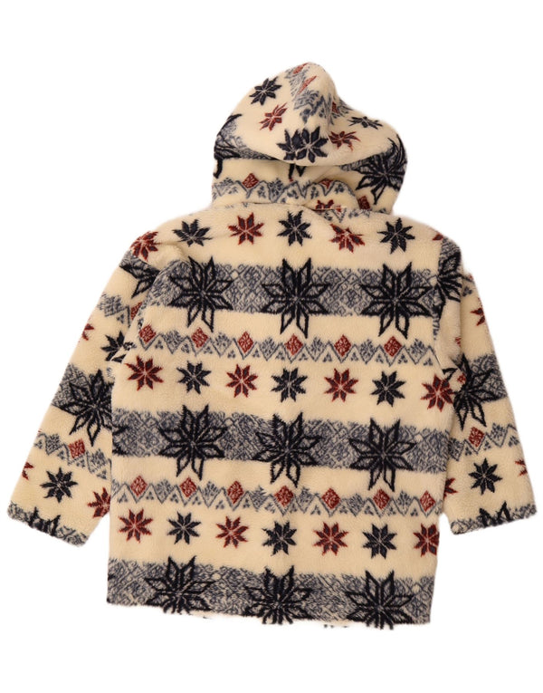 Vintage damska, oversize'owa kurtka wiatrówka z kapturem UK 10 Small Beige