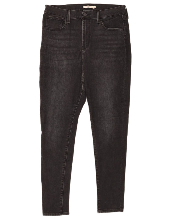 Damskie jeansy Levi's 720 z wysokim stanem, bardzo obcisłe W31 L30, czarna bawełna