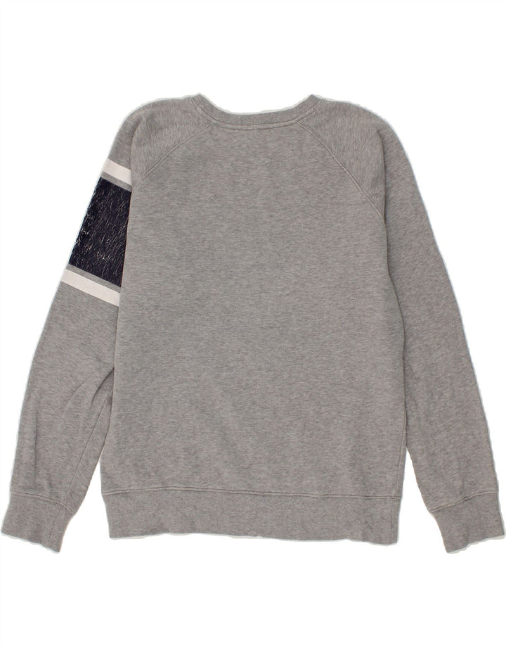 DIADORA Womens Milano Sweatshirt Jumper UK 14 Medium Grey Colourblock Vintage Diadora and Second-Hand Diadora from Messina Hembry 