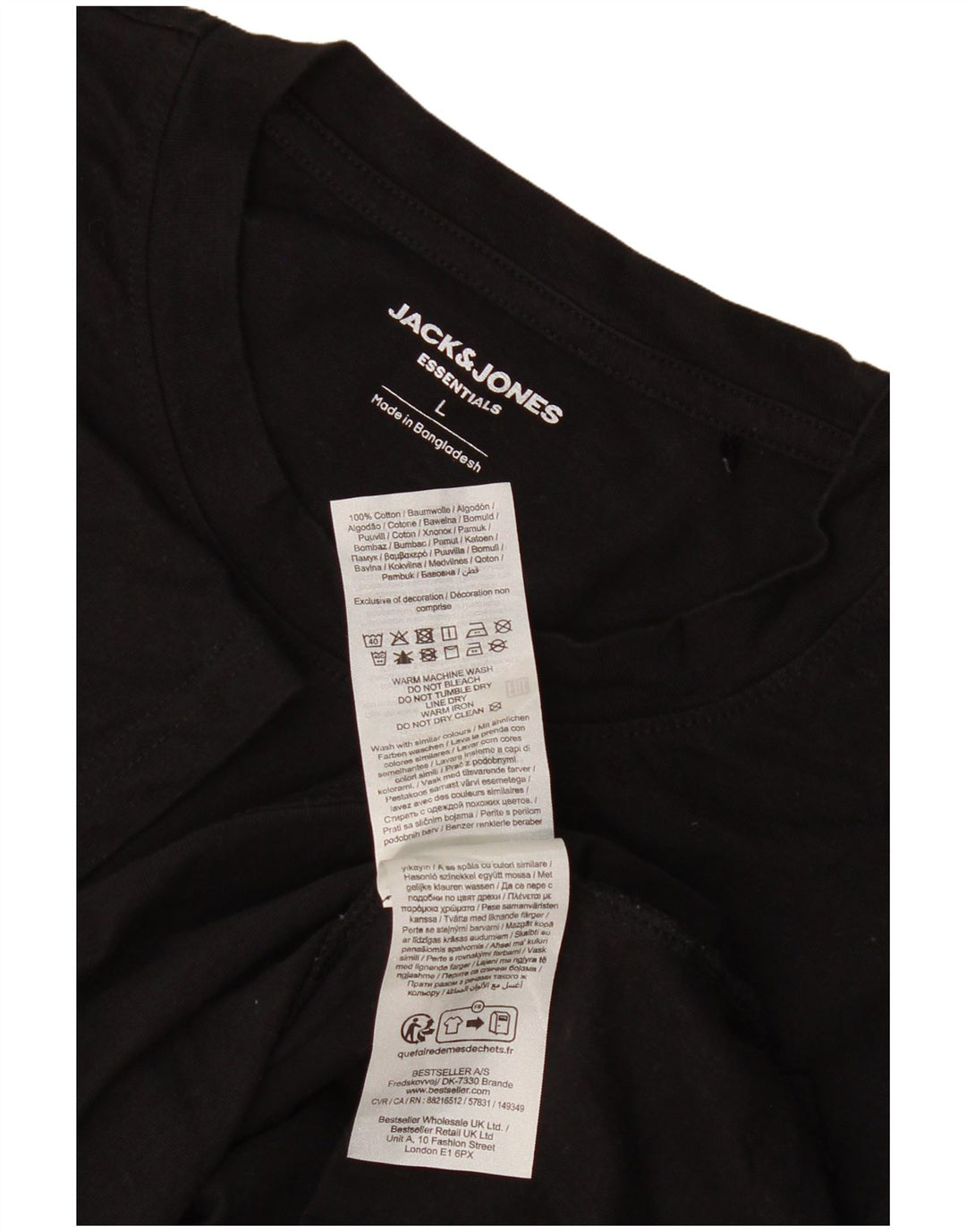 T-shirt męski Jack & Jones, duży, czarny, bawełniany