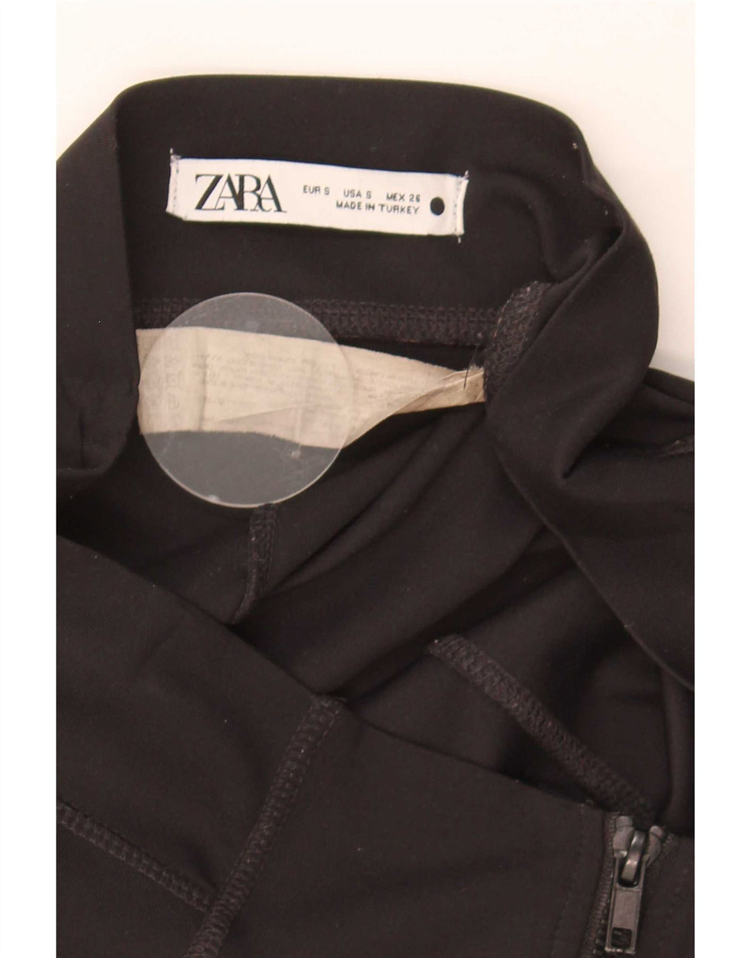 Legginsy damskie Zara UK 8 Small, czarne, poliamidowe