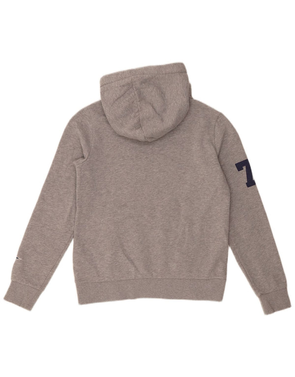 Damski sweter z kapturem Superdry Graphic UK 10 Small, szary, bawełniany
