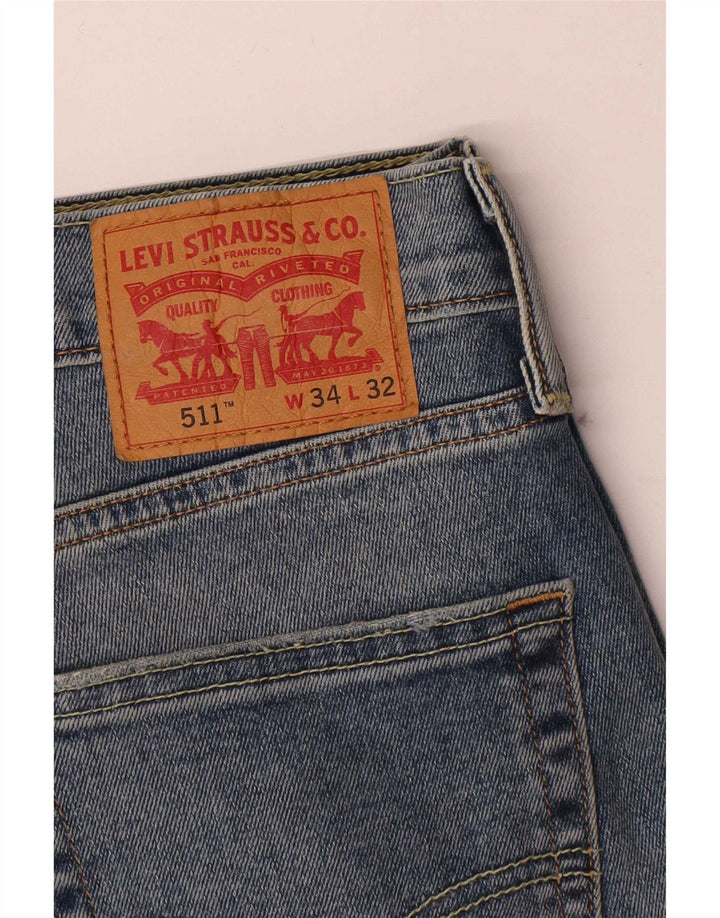 Męskie jeansy Levi's 511 Slim W34 L29 Niebieskie