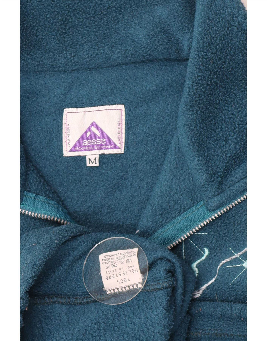 Damski sweter polarowy oversize Aesse UK 14 w kolorze średniego turkusu
