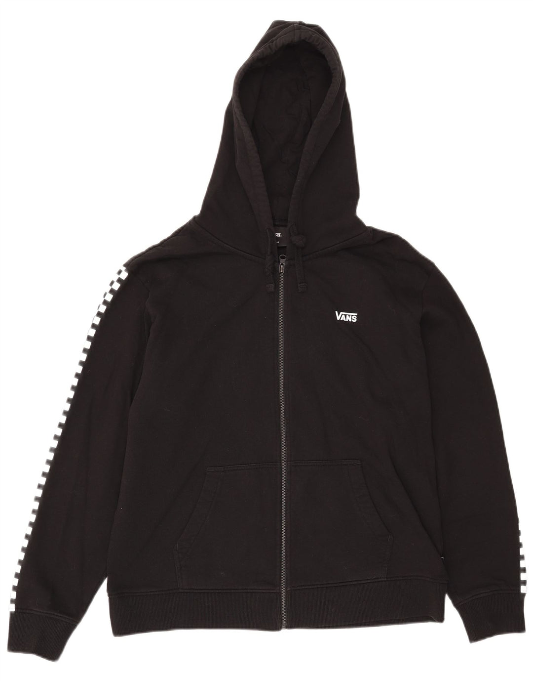 Męski sweter Vans z grafiką i zamkiem błyskawicznym, duży, czarny, bawełniany