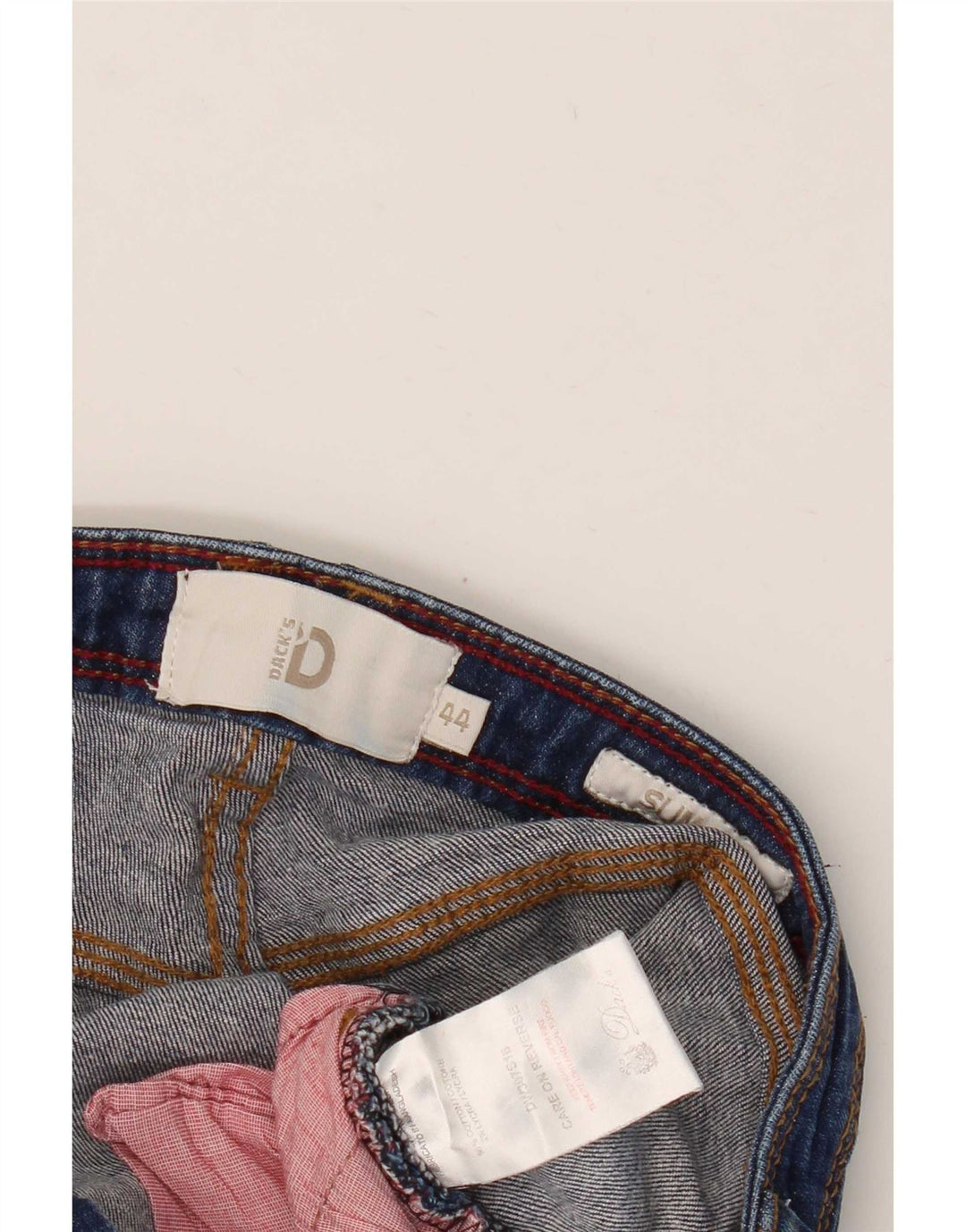 Damskie spodenki dżinsowe slim fit firmy Dack IT 44 Medium W28, niebieska bawełna