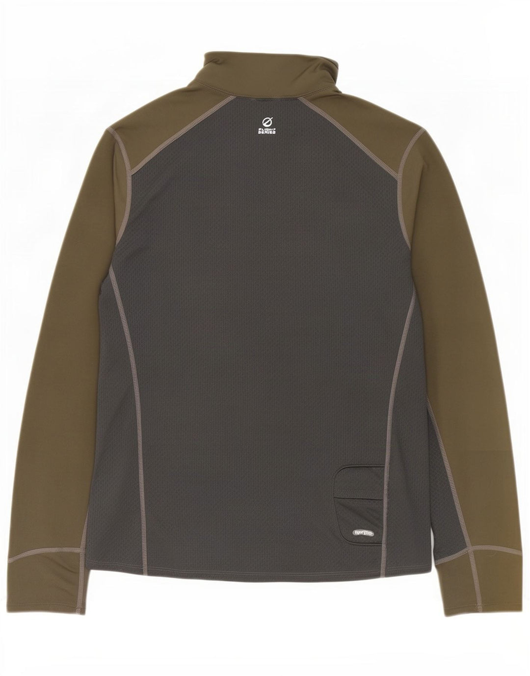Męski dres The North Face z zamkiem błyskawicznym i dużym nadrukiem w kolorze khaki