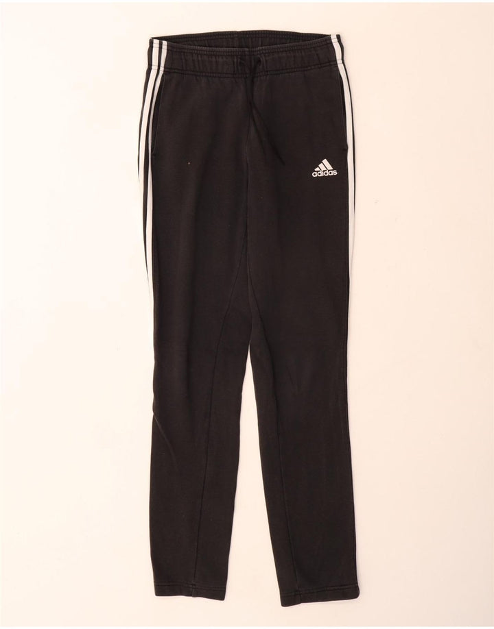 Damskie spodnie dresowe ADIDAS UK 4/6 XS, czarne, bawełniane