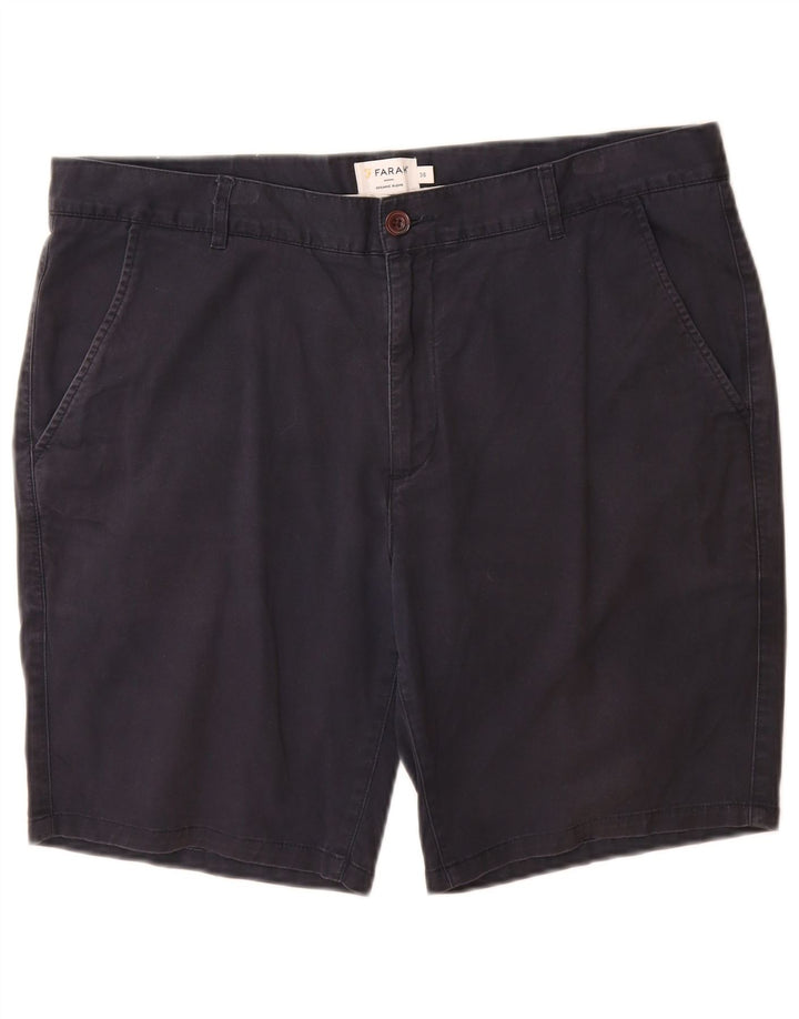 Męskie spodenki Chino Farah W36, duże, granatowe, bawełniane