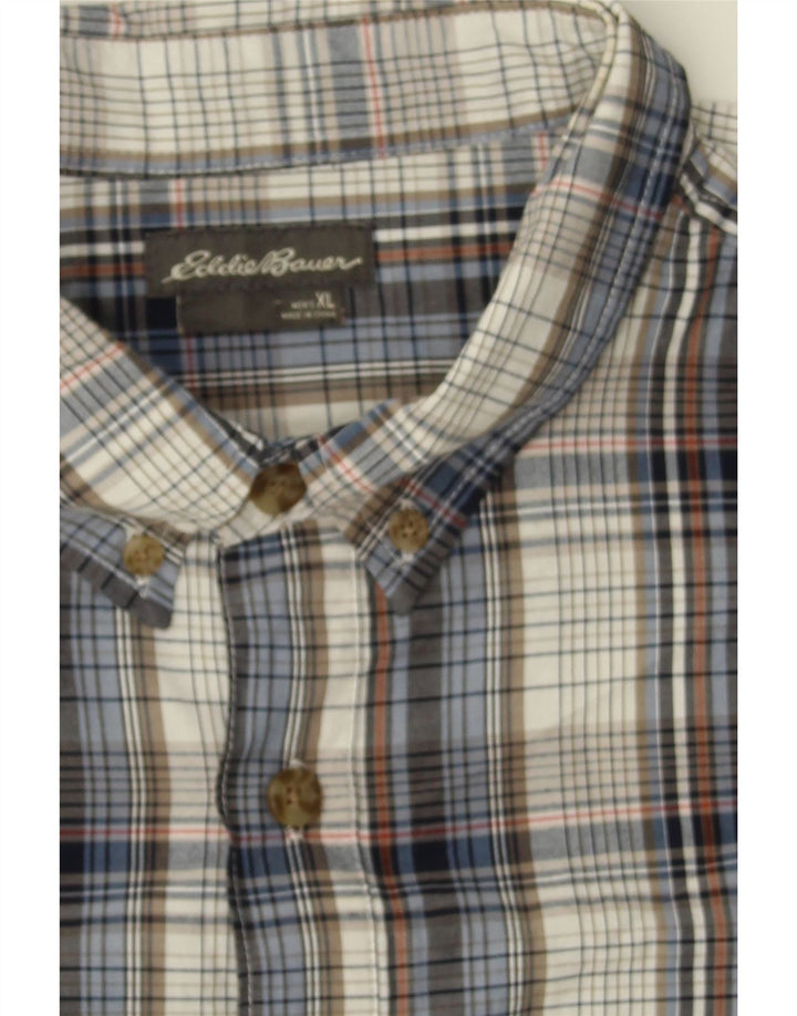EDDIE BAUER Mens Shirt XL Grey Check Cotton Vintage Eddie Bauer and Second-Hand Eddie Bauer from Messina Hembry 