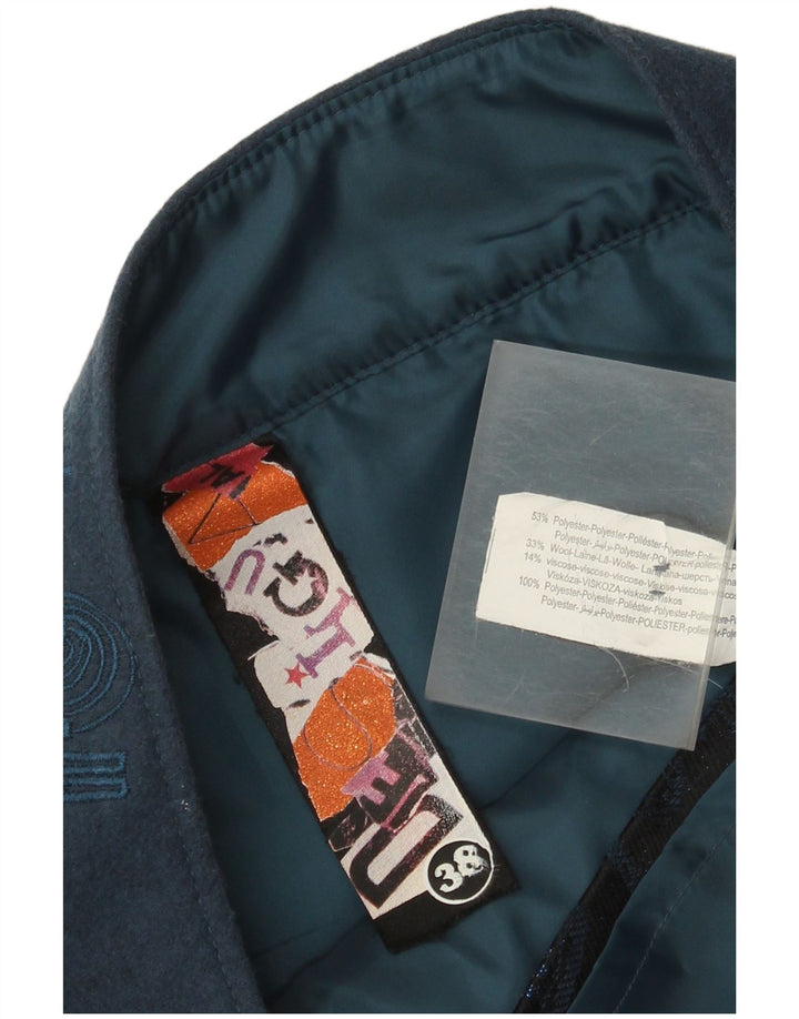 Desigual damska spódnica w kształcie litery A EU 38 Medium W32 Granatowa geometryczna