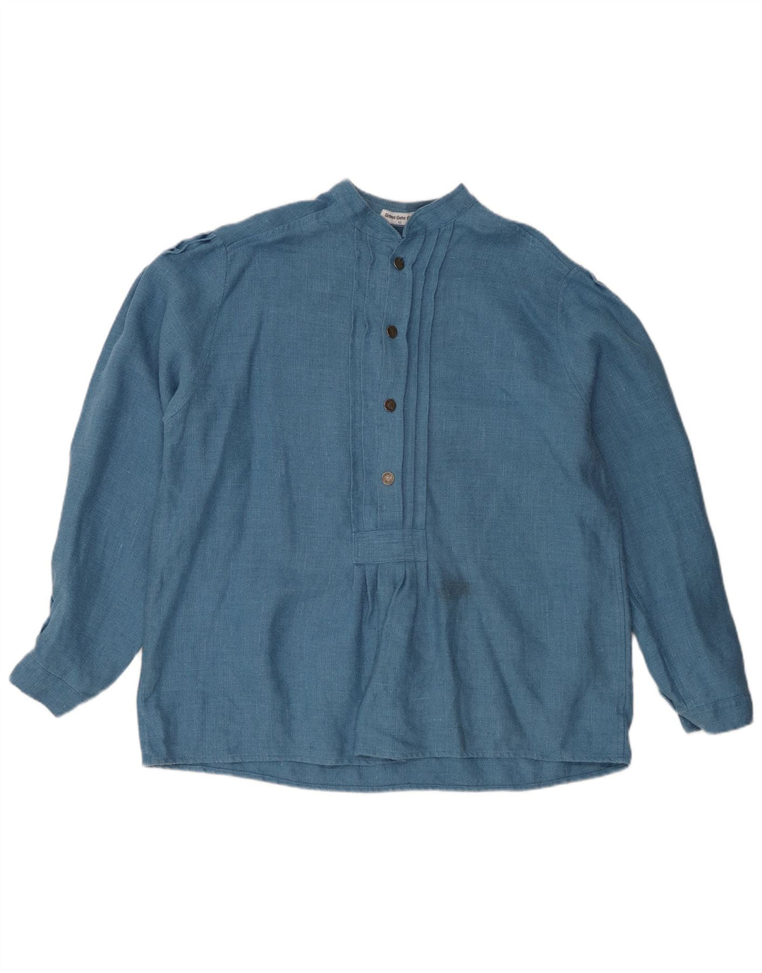 Vintage damska bluzka oversize z długim rękawem Top EU 42, duża niebieska pościel