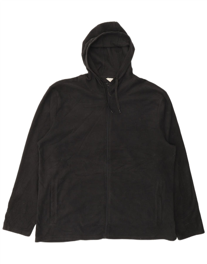 Męska kurtka polarowa z kapturem Mountain Warehouse UK 46 3XL Czarny poliester