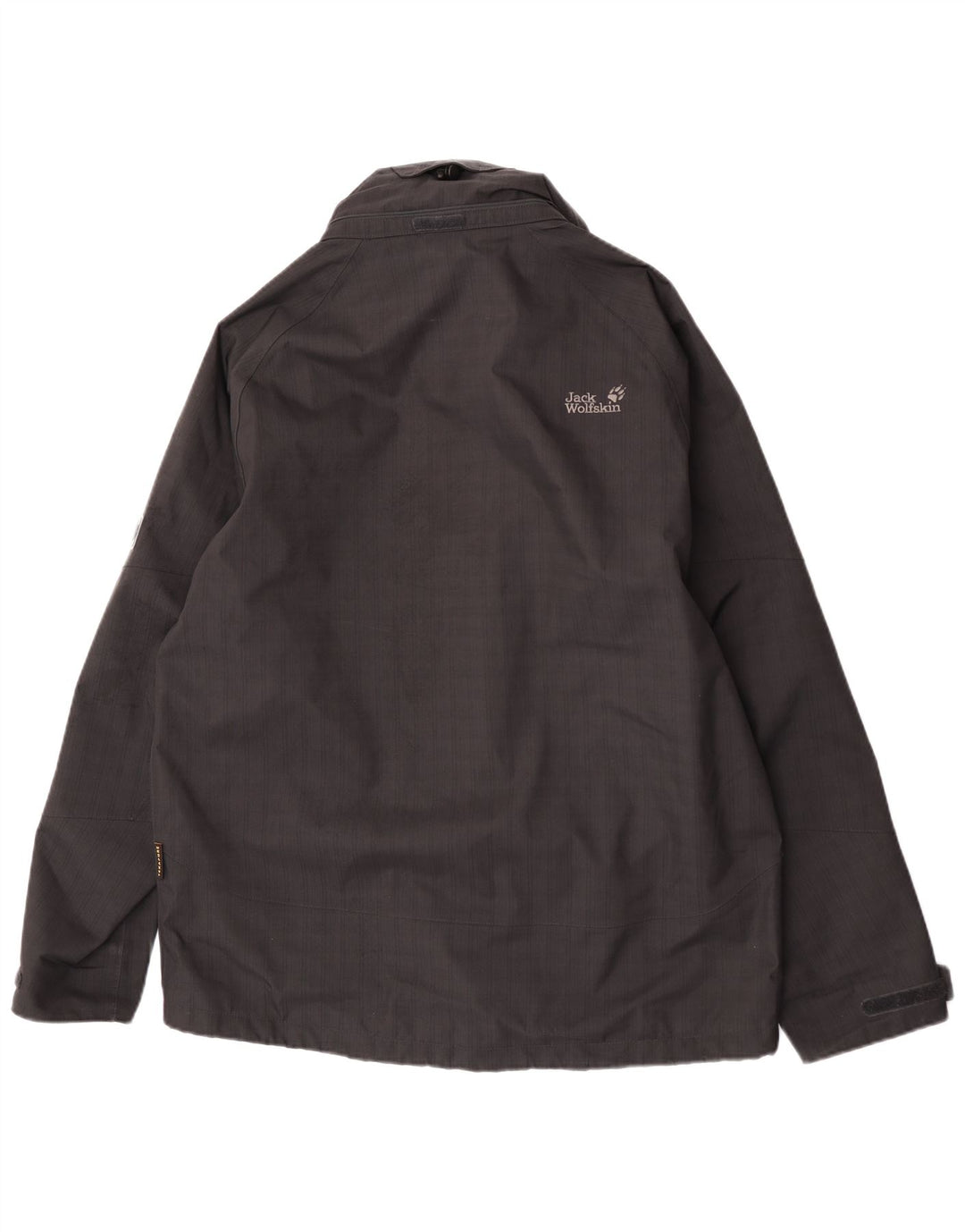 Męska kurtka przeciwdeszczowa Jack Wolfskin UK 40, duża, czarna, poliestrowa