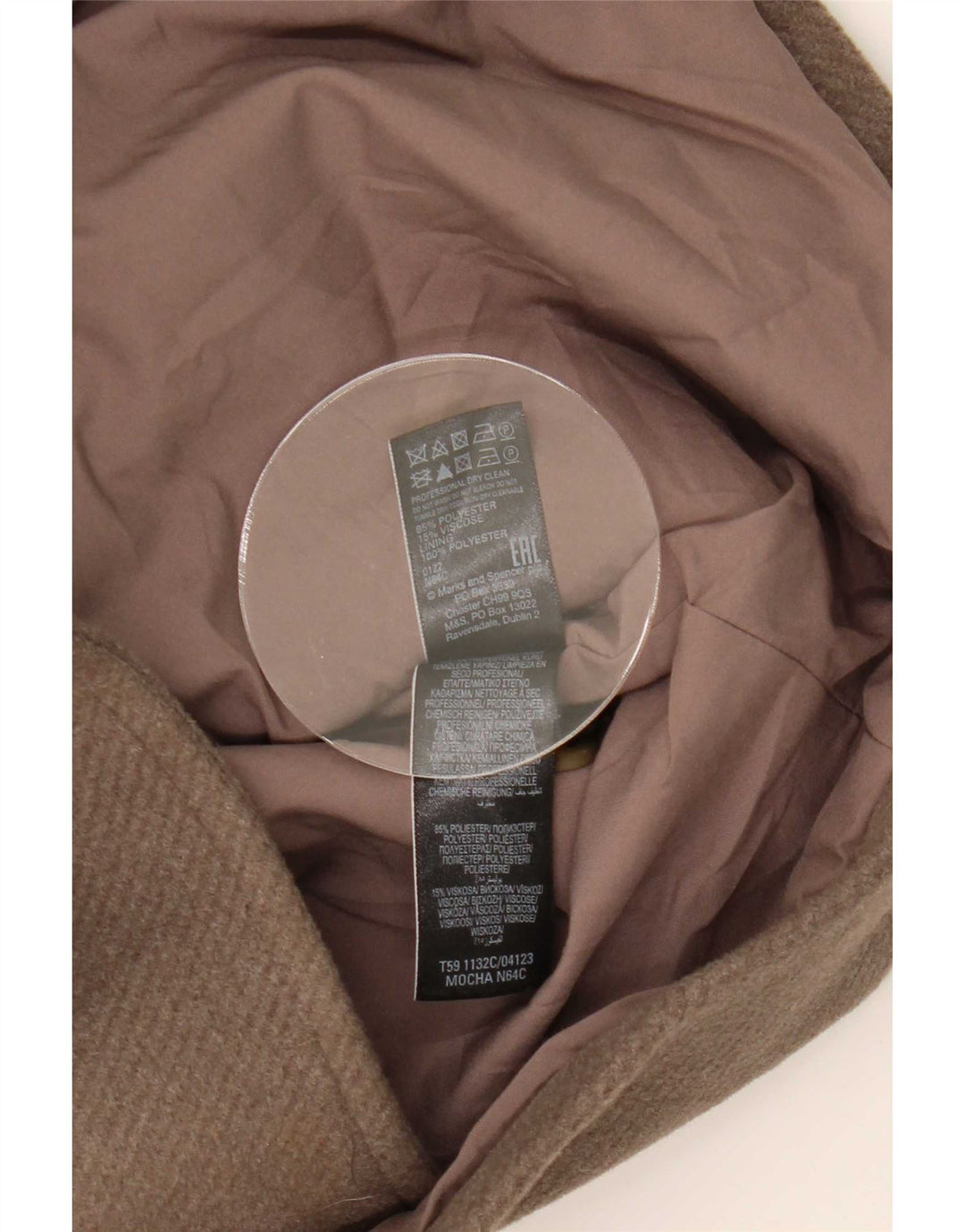 Marks & Spencer Płaszcz damski UK 18 XL, szary, poliester