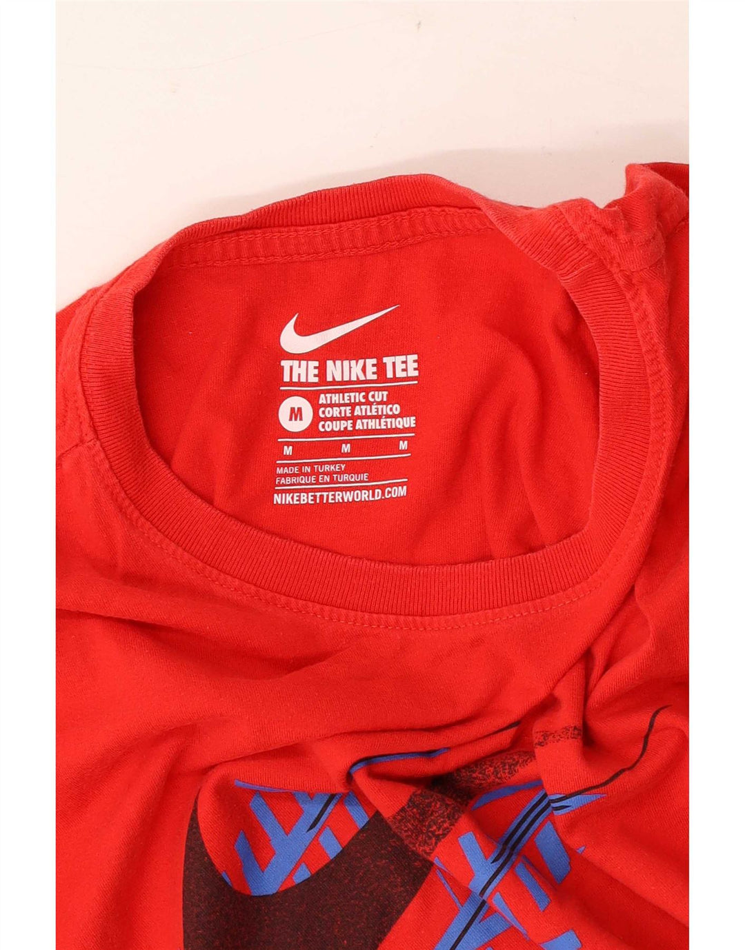 Męski T-shirt Nike Athletic Cut Graphic Top, średni czerwony
