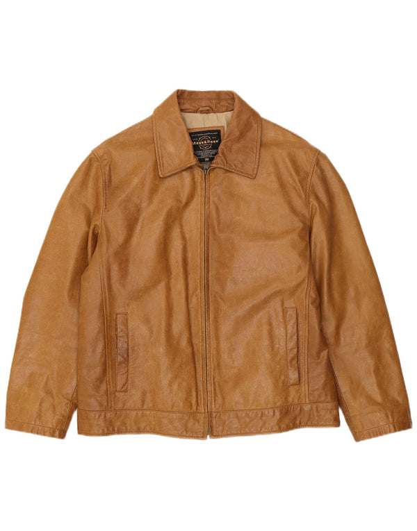 Męska kurtka skórzana Mays & Rose UK 42 XL, beżowa