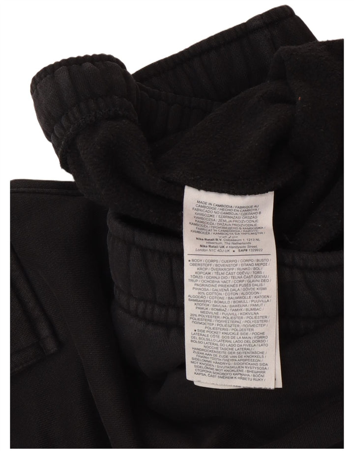 Męskie spodnie dresowe Nike Cargo, małe, czarne, bawełniane