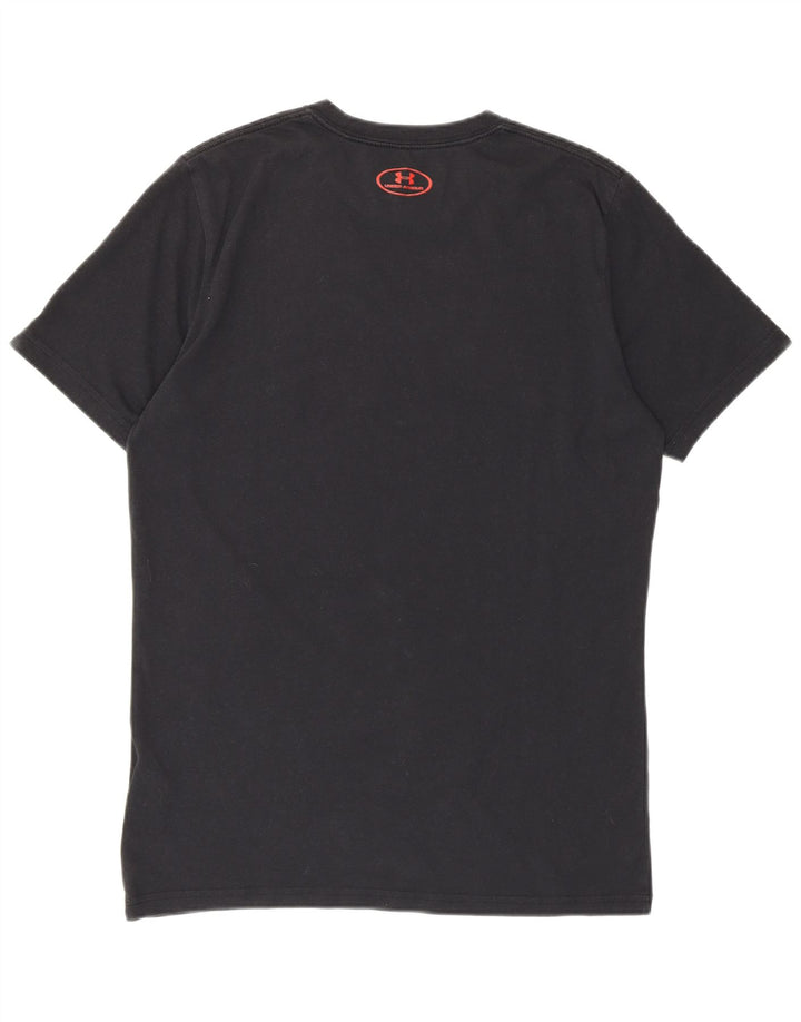 Męski T-shirt z grafiką Under Armour, mały, czarny, bawełniany