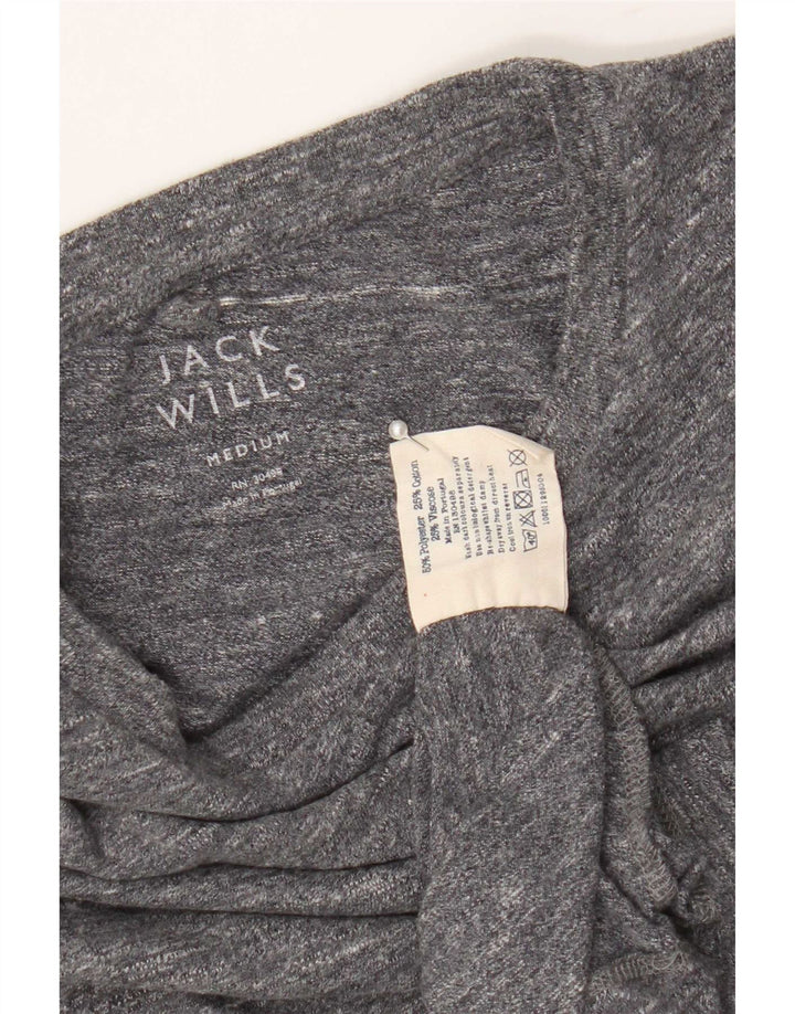 Męska koszulka z krótkim rękawem Jack Wills o regularnym kroju, średnia szara nakrapiana