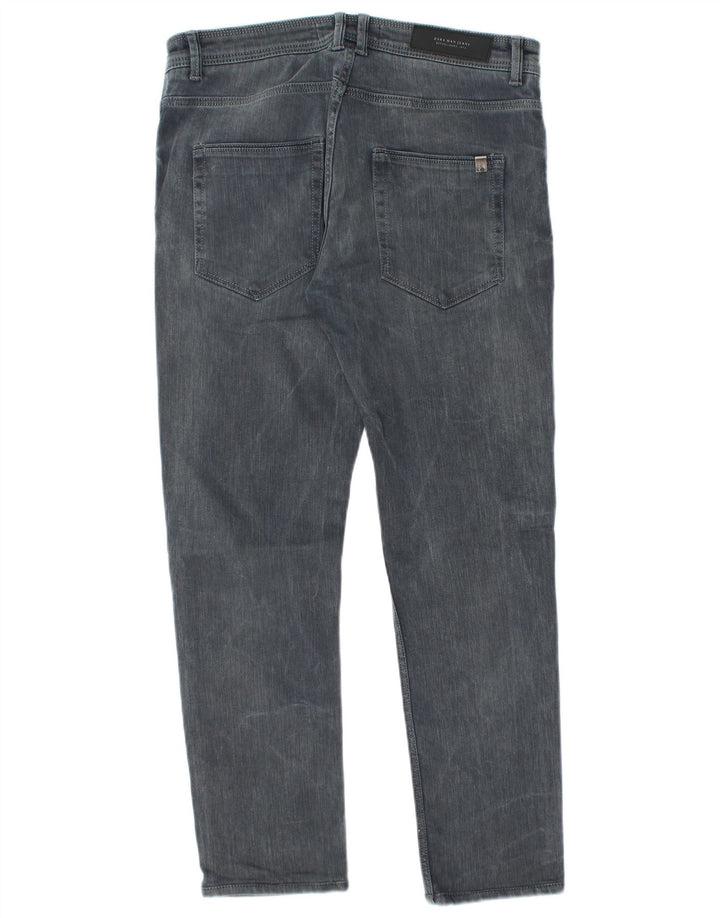 Męskie jeansy slim fit Zara EU 42 Large W32 L28 Szara bawełna