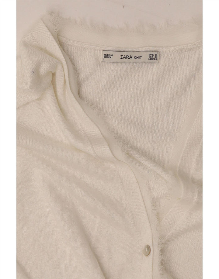 Sweter damski Zara Cardigan UK 10 Small White