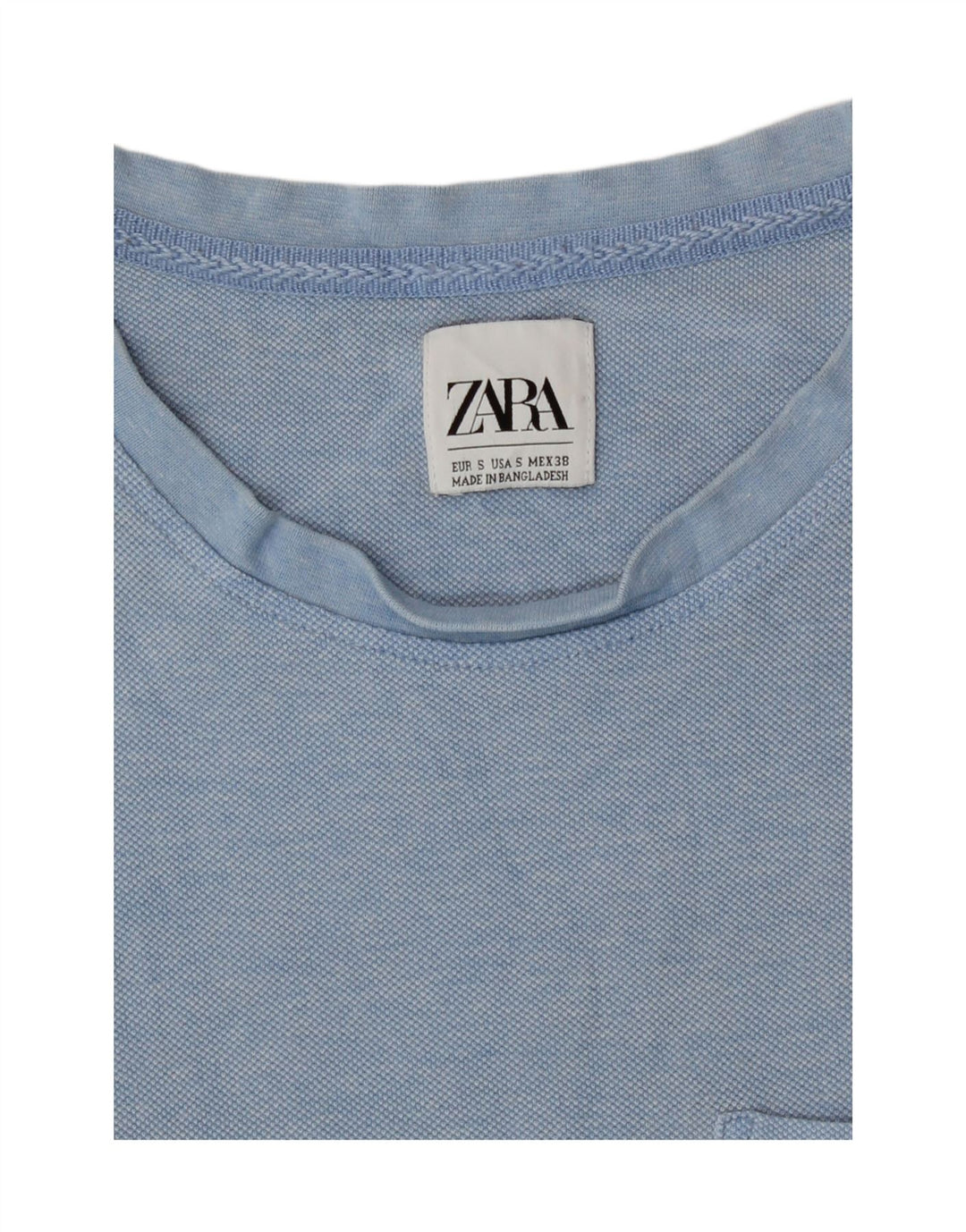 T-shirt męski Zara, mały, niebieski