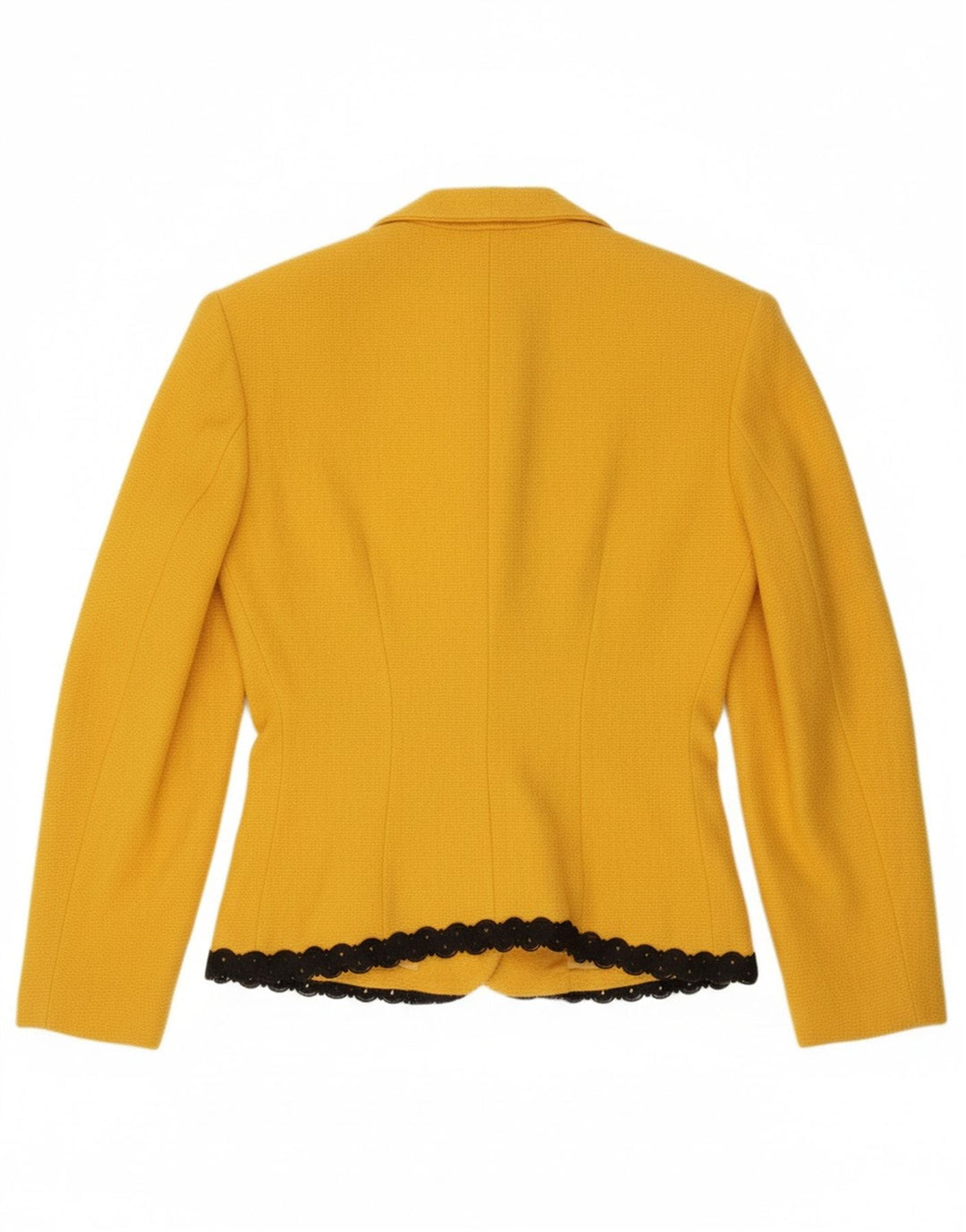 VINTAGE Womens Double Breasted Blazer Jacket UK 8 Small Yellow