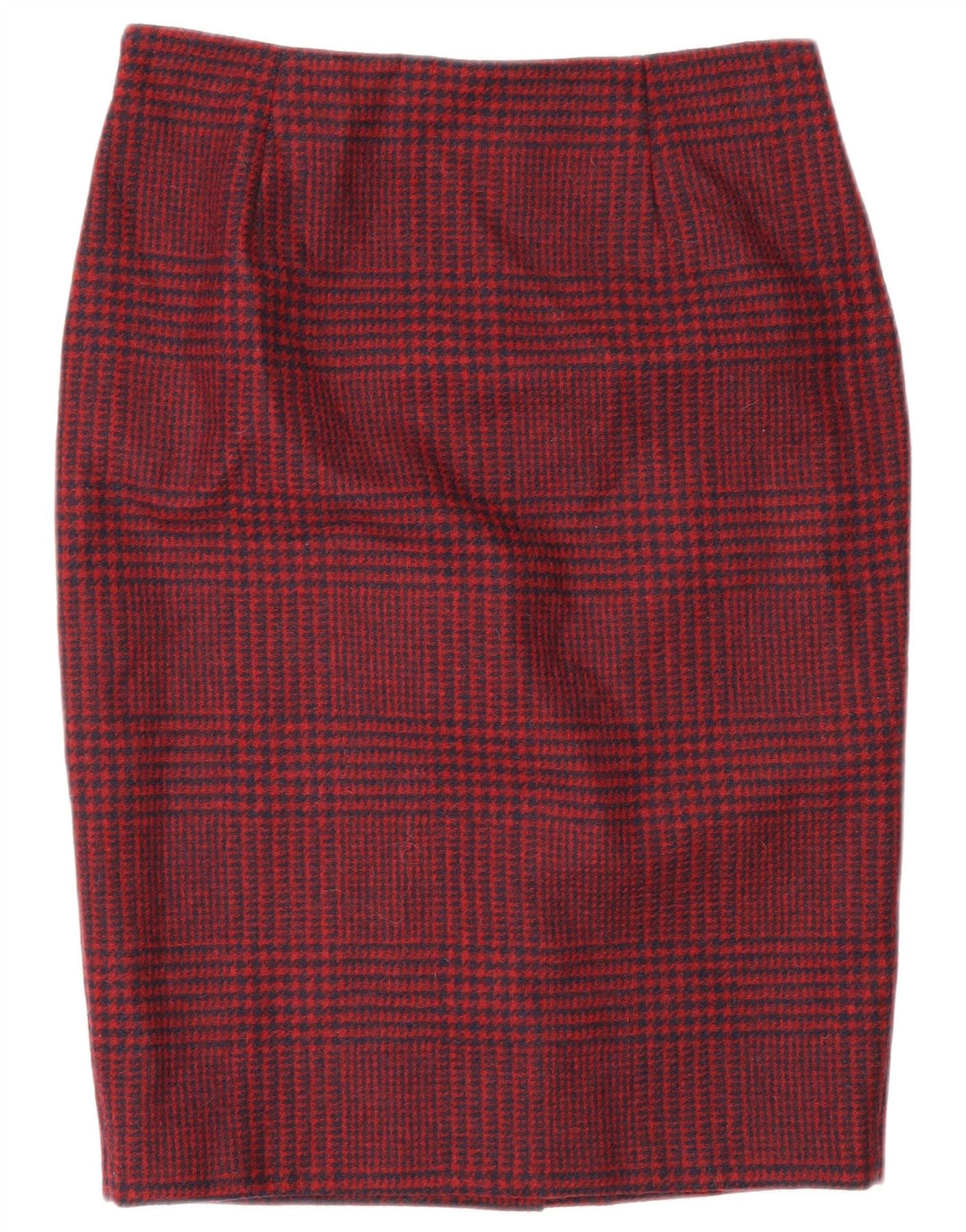 Damska spódnica ołówkowa Hobbs UK 10 Small W28 Czerwona wełna w pepitkę