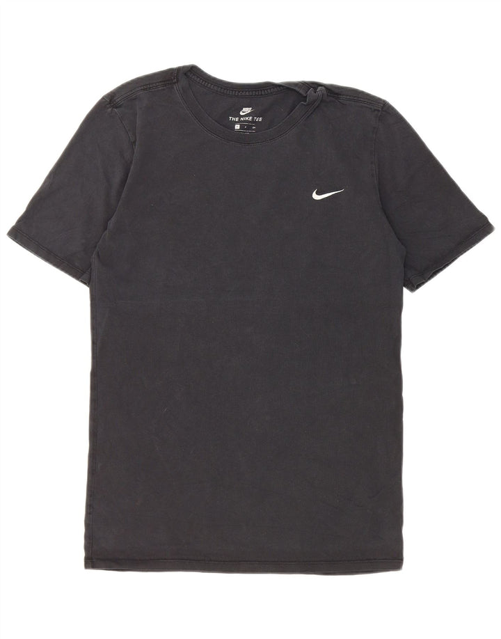 Męski T-shirt Nike o sportowym kroju, mały, czarny, bawełniany