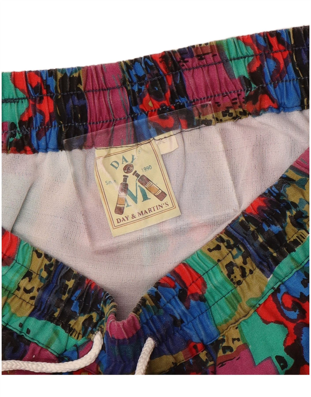 Męskie spodenki kąpielowe w stylu vintage w abstrakcyjny wzór XL, wielobarwny nylon