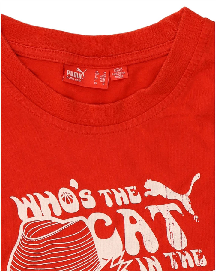 Męski T-shirt z grafiką Puma, średni czerwony