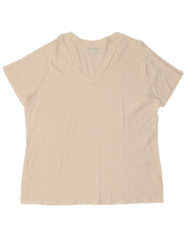 T-shirt damski Eddie Bauer Top UK 20 2XL Biała bawełna