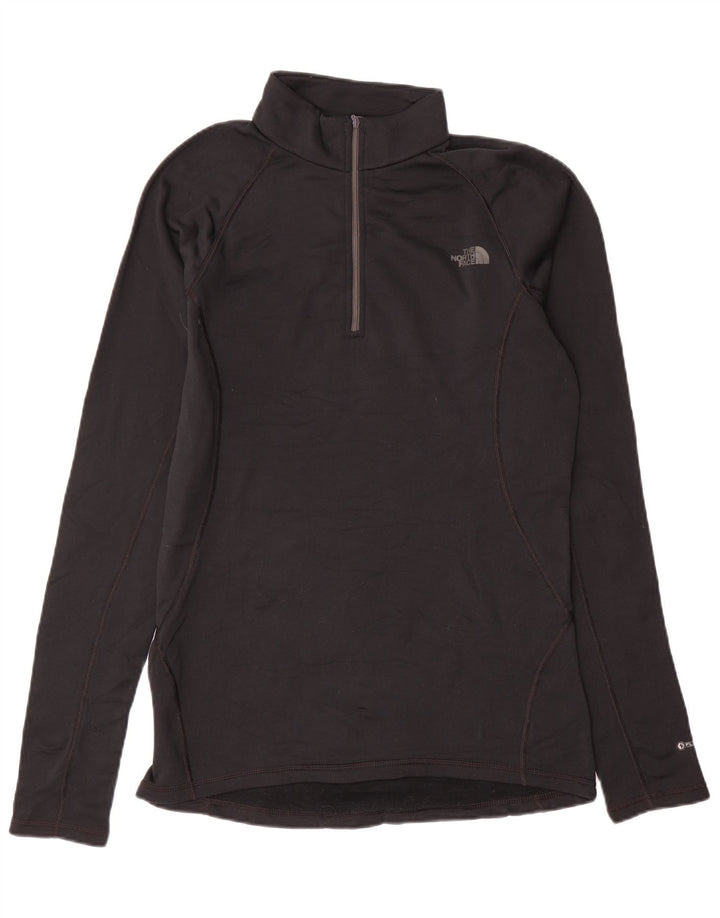 Męska koszulka The North Face z zamkiem błyskawicznym i regularnym krojem, z długim rękawem, w kolorze średniej czerni