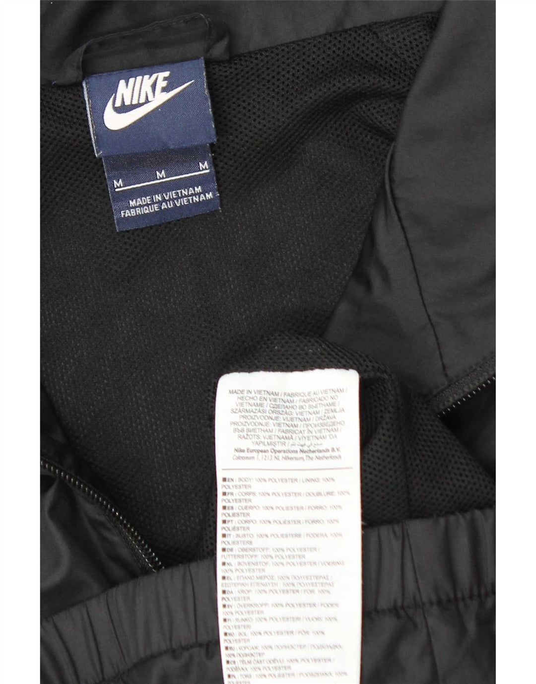 Męska kurtka przeciwdeszczowa Nike UK 38, średni czarny poliester