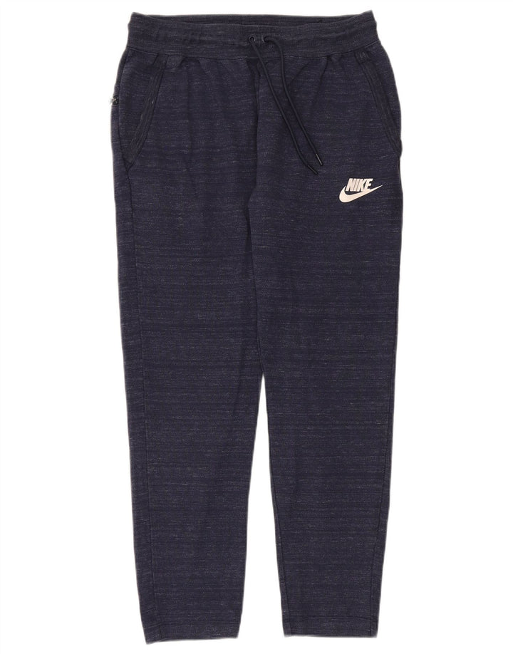 Męskie spodnie dresowe Nike, duże, granatowe, bawełniane w cętki