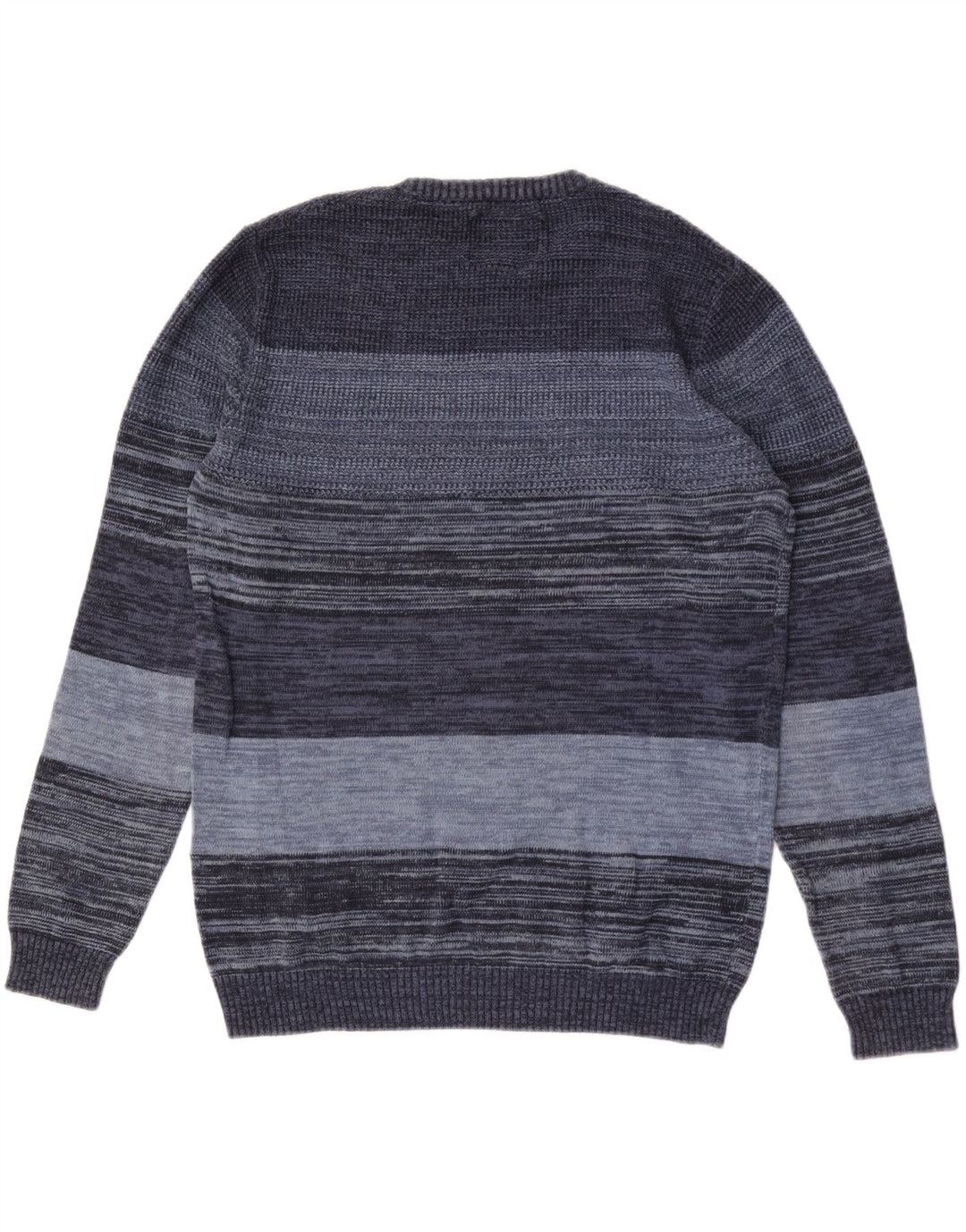 Męski sweter Jack & Jones z okrągłym dekoltem, bawełniany, w kolorze średniego niebieskiego w prążki