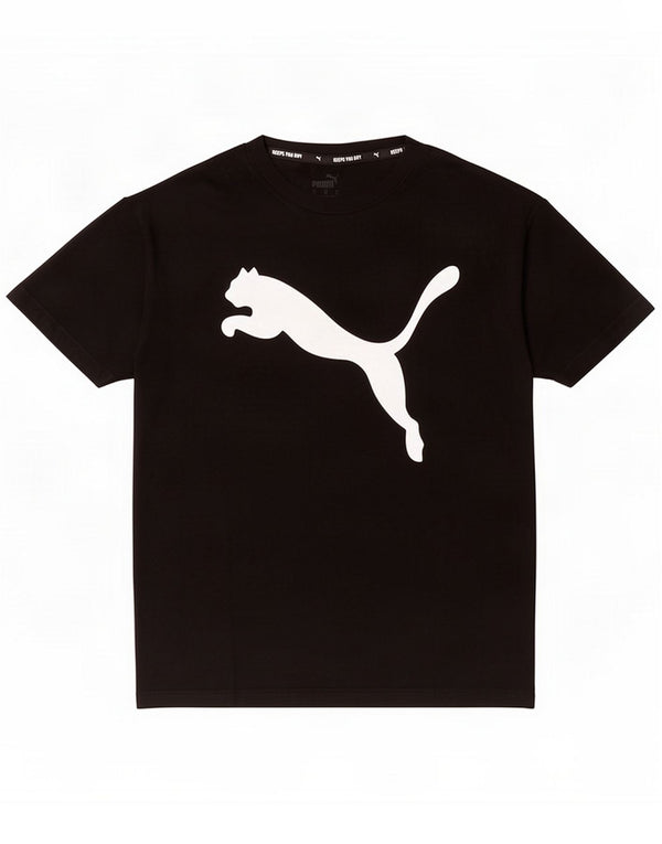 Puma Womens Graphic T-Shirt Top UK 6 XS Black