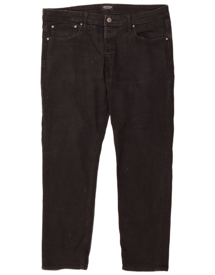 Męskie jeansy typu slim Jack & Jones W38 L32, czarne, bawełniane