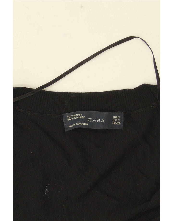 Tank top damski Zara UK 10, mały, czarny