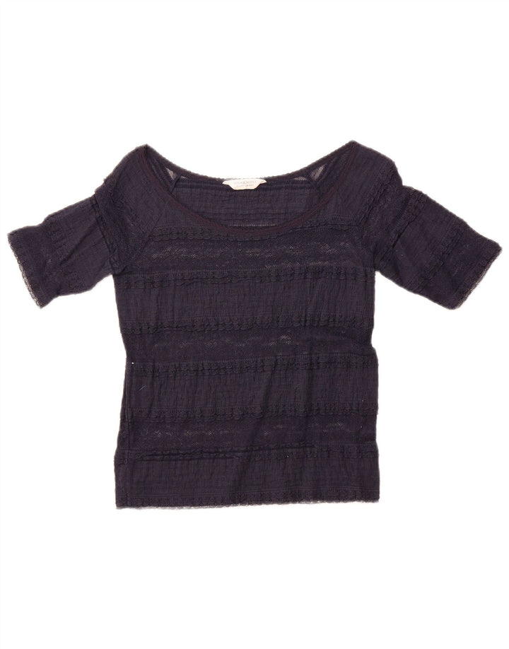 Damska bluzka o krótkim kroju Ralph Lauren UK 12, średni granat