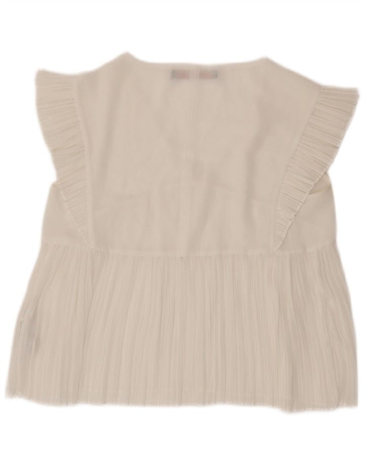 Bluzka damska Zara Trafaluc Top UK 10 Small White Polyester