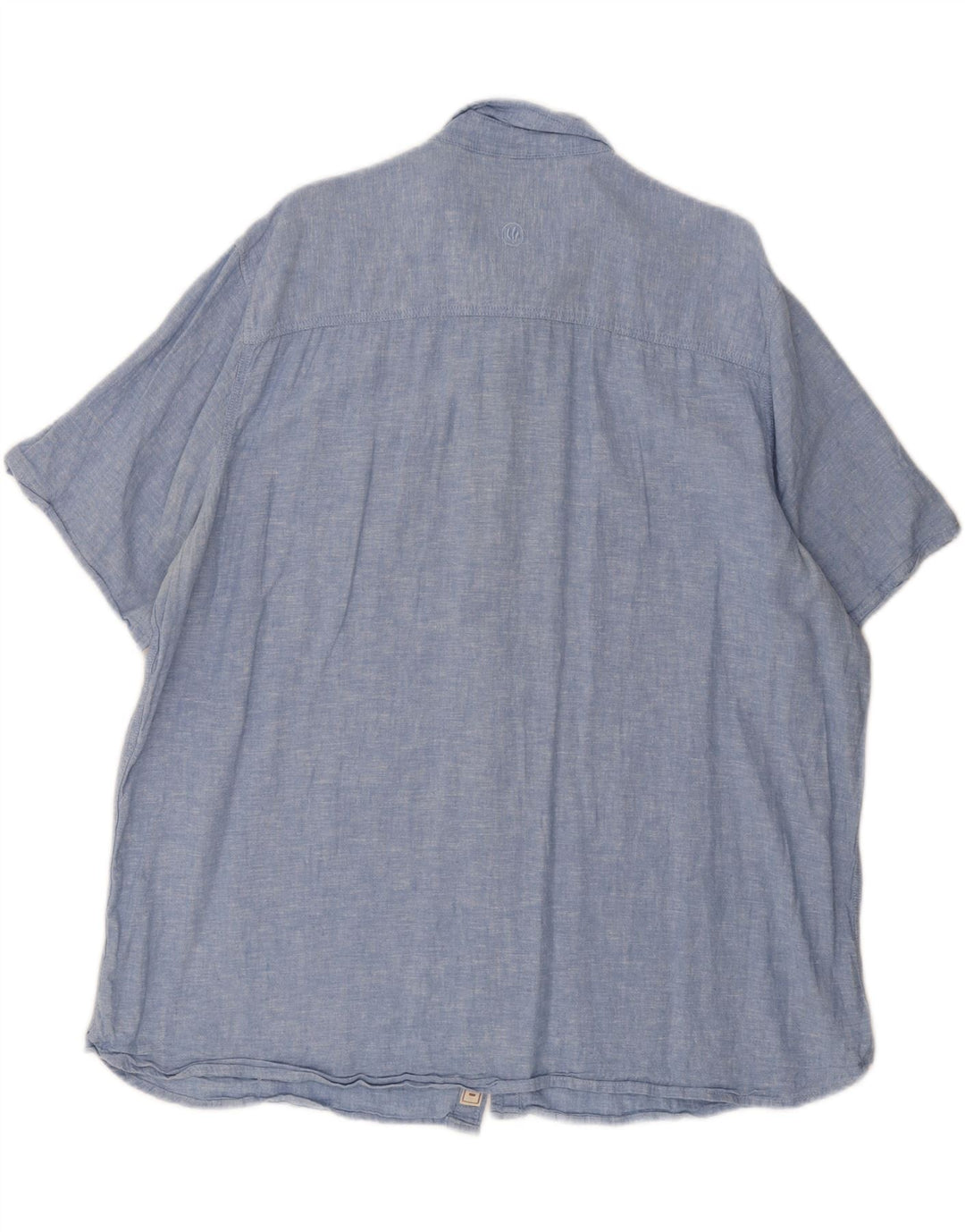 FAT FACE Mens Short Sleeve Shirt 3XL Blue Linen Vintage Fat Face and Second-Hand Fat Face from Messina Hembry 