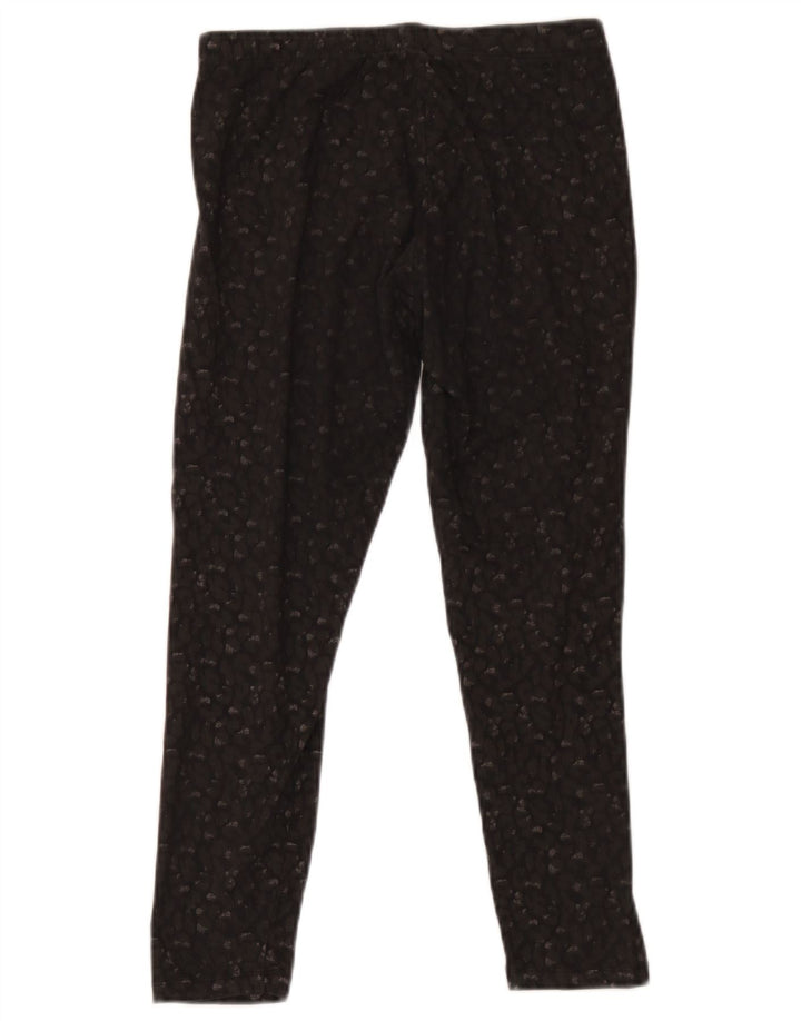 Damskie legginsy Fat Face UK 12, średnie, czarne, bawełniane w cętki