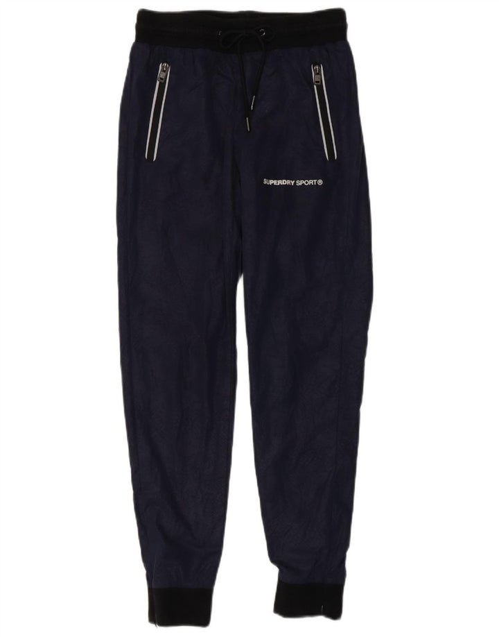 Damskie spodnie dresowe SUPERDRY Joggers UK 6 XS Granatowy nadruk zwierzęcy