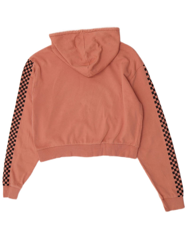 Damski sweter Vans Oversize z kapturem i zamkiem błyskawicznym UK 10 w małą różową kratkę