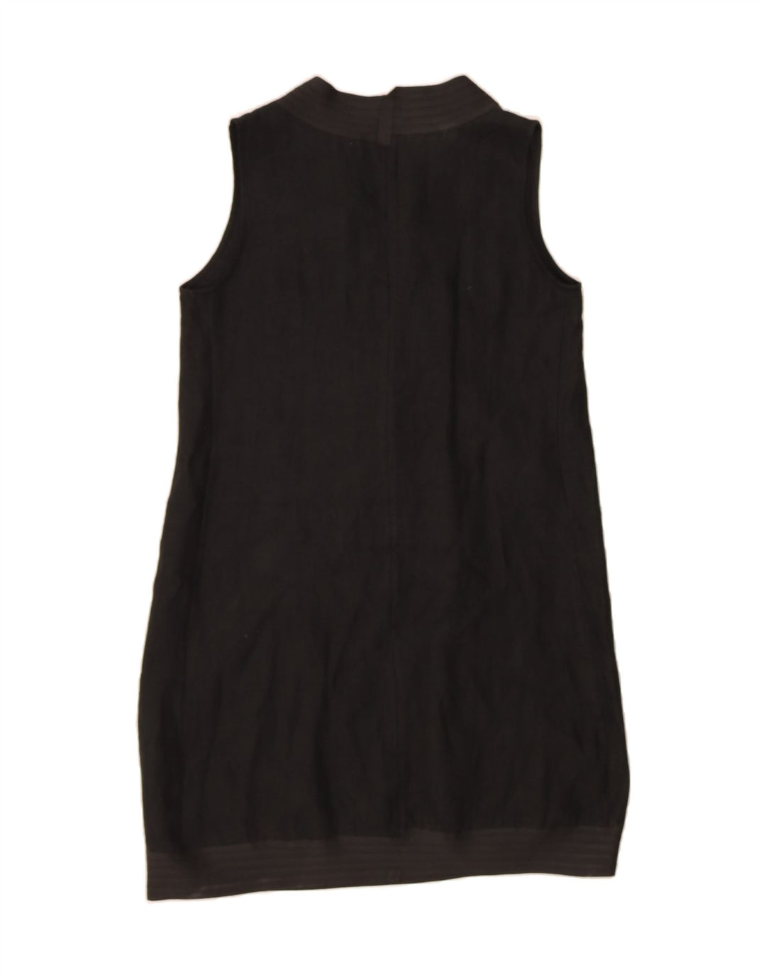 VINTAGE Womens Sleeveless Basic Dress UK 14 Medium Black Cotton Vintage Vintage and Second-Hand Vintage from Messina Hembry 