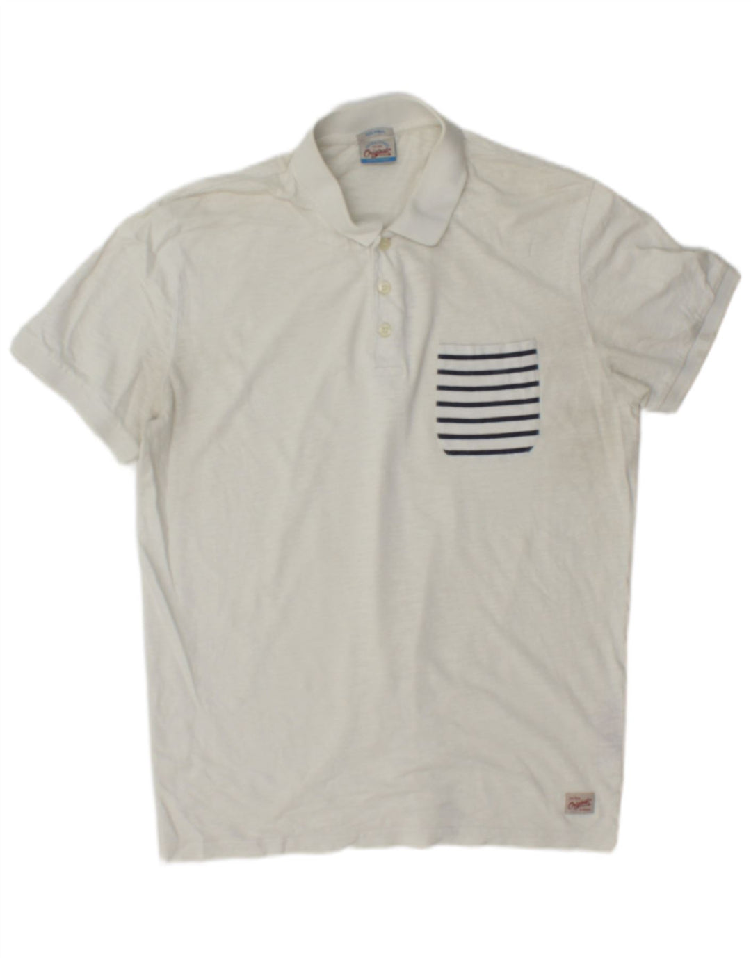 Męska koszulka polo Jack & Jones, mała, biała, bawełniana